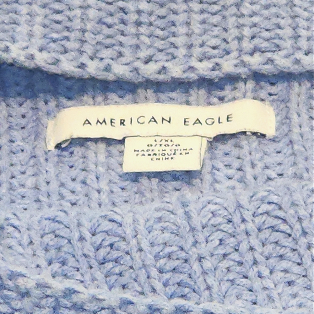 American Eagle Outfitters Soft Blue Knit Turtleneck